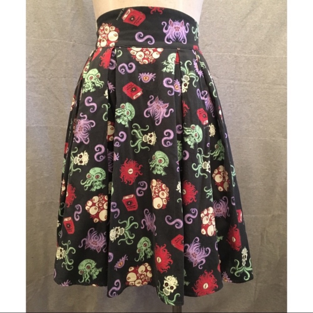 Pinup Girl Clothing Cthulhu Little Jun Skirt